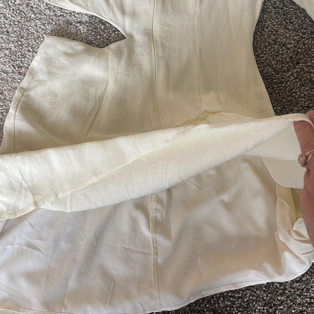 NASTY GAL Gorgeous Cream Puff Sleeve Cut Out Mini Dress - Picture 8 of 8